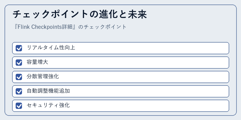 チェックポイントの進化と未来