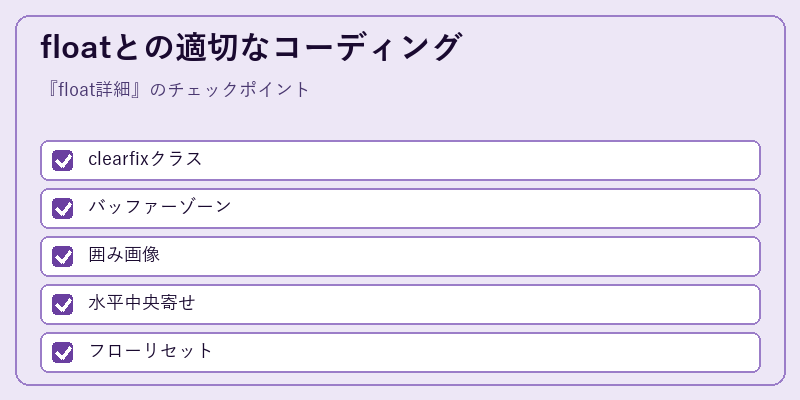 floatとの適切なコーディング