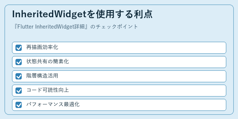 InheritedWidgetを使用する利点