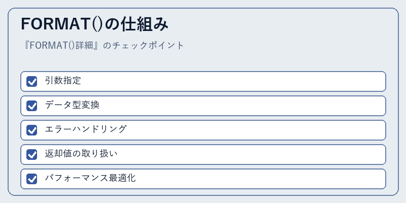 FORMAT()の仕組み