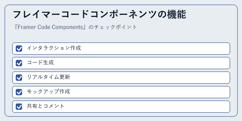 フレイマーコードコンポーネンツの機能