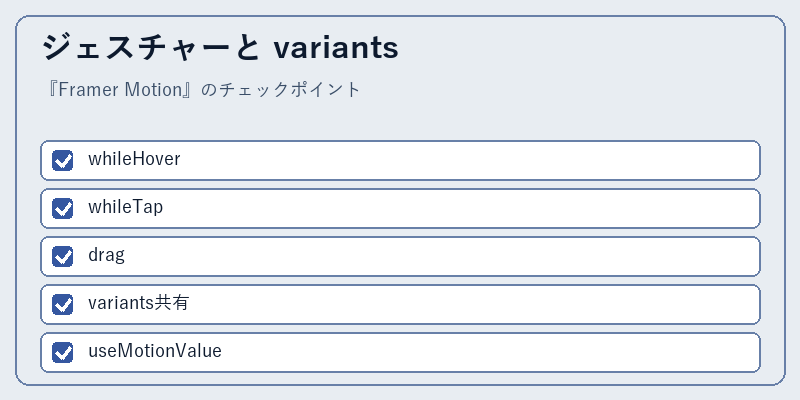 ジェスチャーと variants