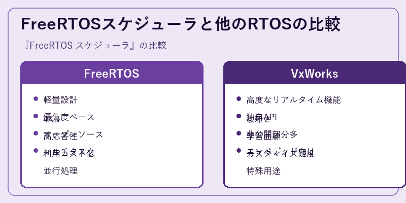 FreeRTOSスケジューラと他のRTOSの比較