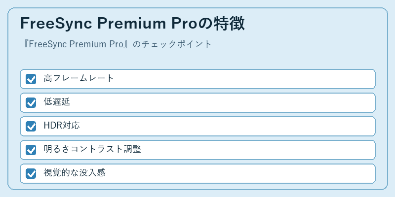 FreeSync Premium Proの特徴