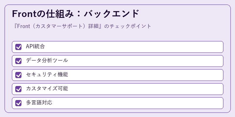 Frontの仕組み：バックエンド
