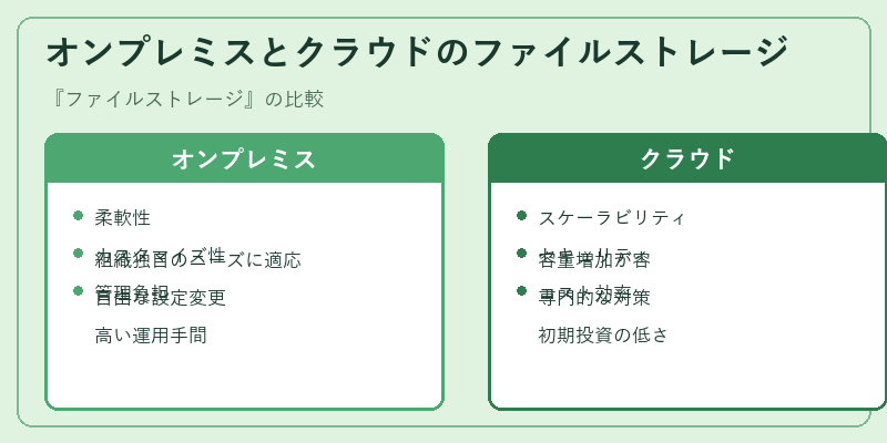 オンプレミスとクラウドのファイルストレージ