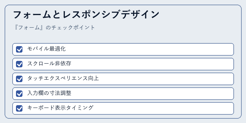 フォームとレスポンシブデザイン