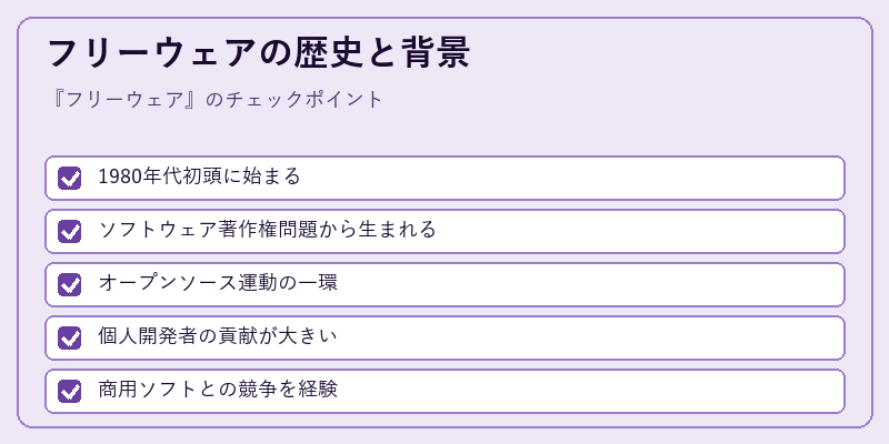 フリーウェアの歴史と背景