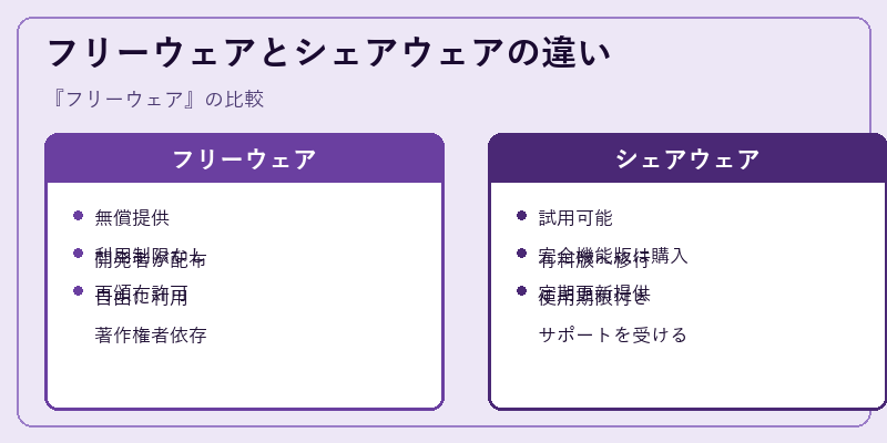 フリーウェアとシェアウェアの違い