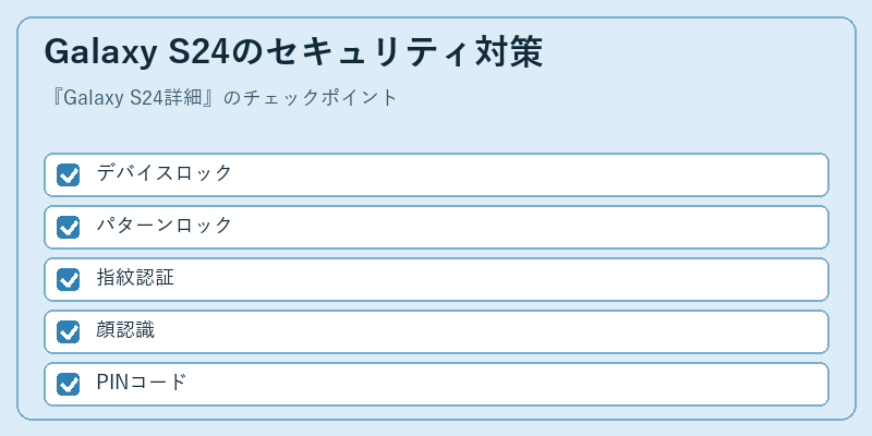 Galaxy S24のセキュリティ対策