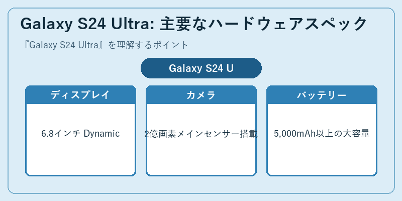 Galaxy S24 Ultra: 主要なハードウェアスペック