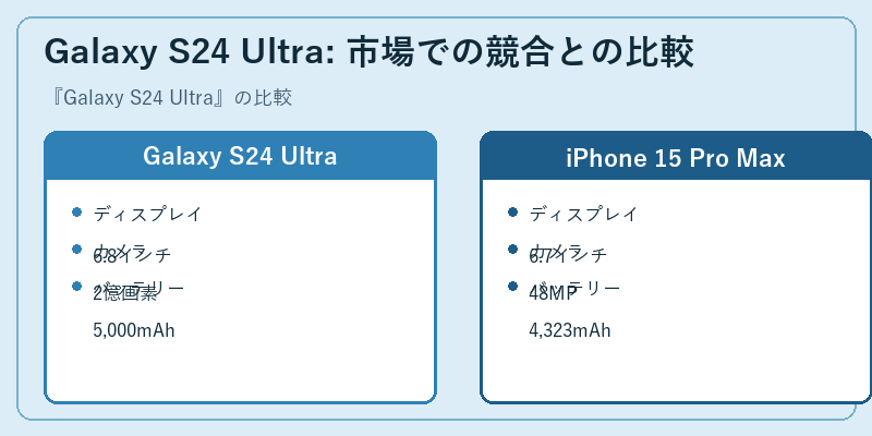 Galaxy S24 Ultra: 市場での競合との比較
