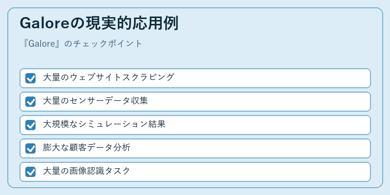 Galoreの現実的応用例