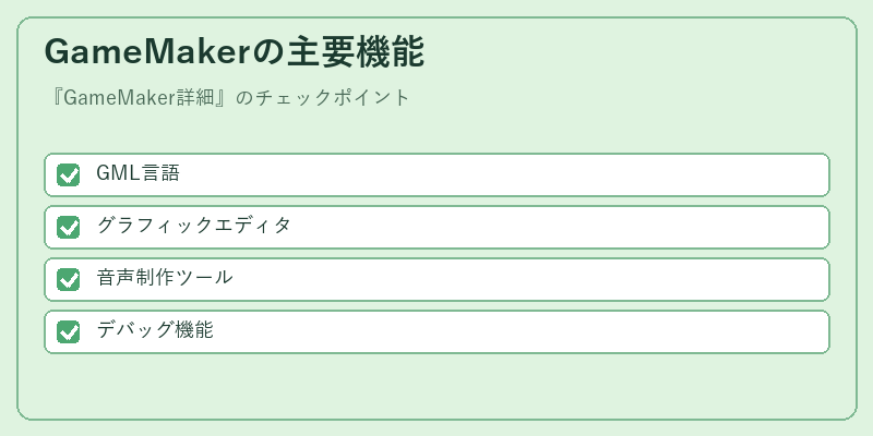 GameMakerの主要機能