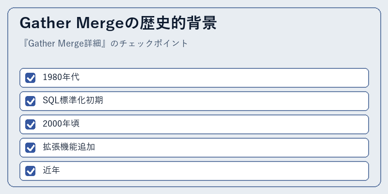 Gather Mergeの歴史的背景