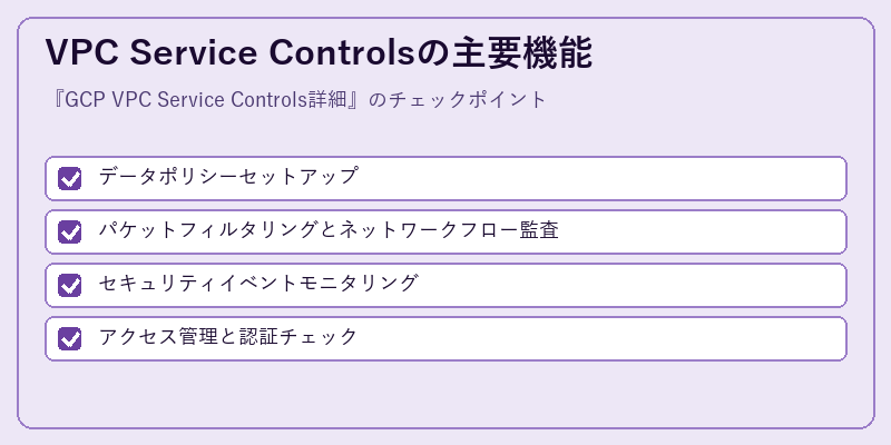 VPC Service Controlsの主要機能