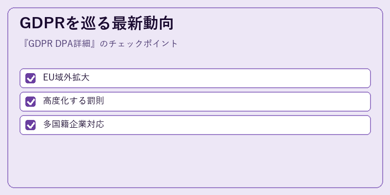 GDPRを巡る最新動向