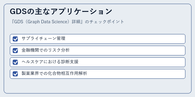 GDSの主なアプリケーション