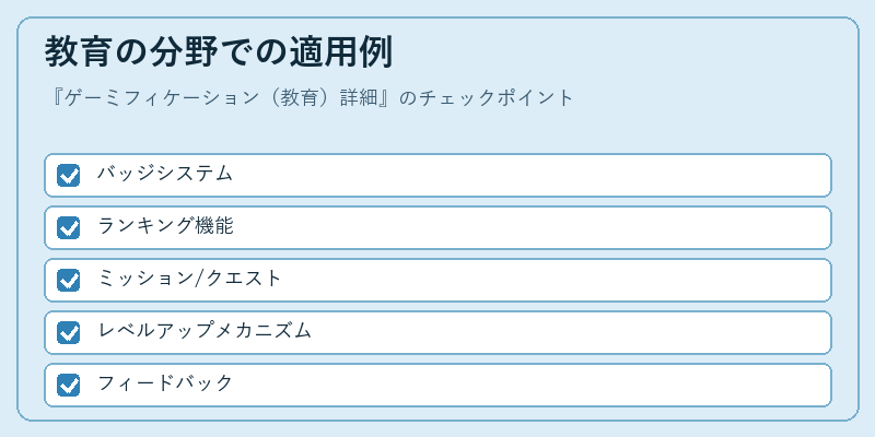 教育の分野での適用例