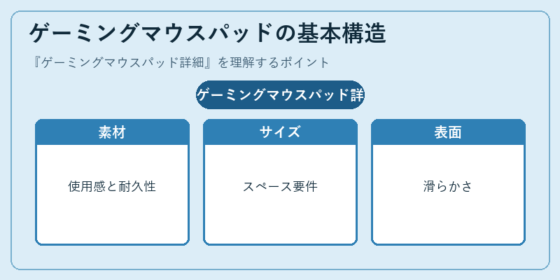 ゲーミングマウスパッドの基本構造
