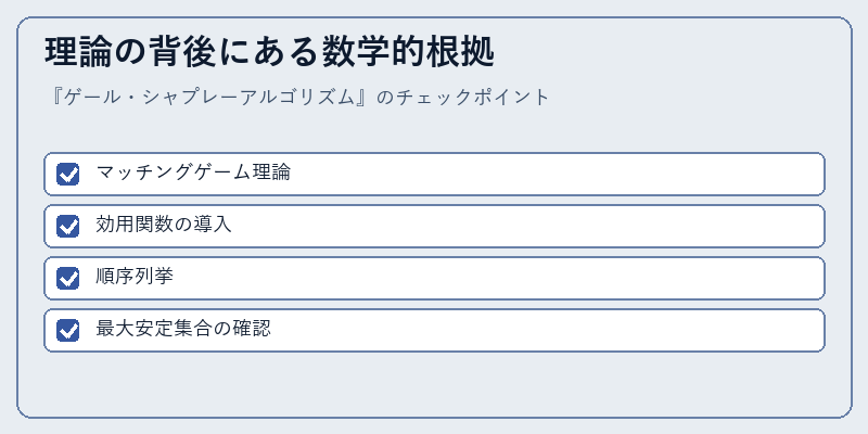 理論の背後にある数学的根拠
