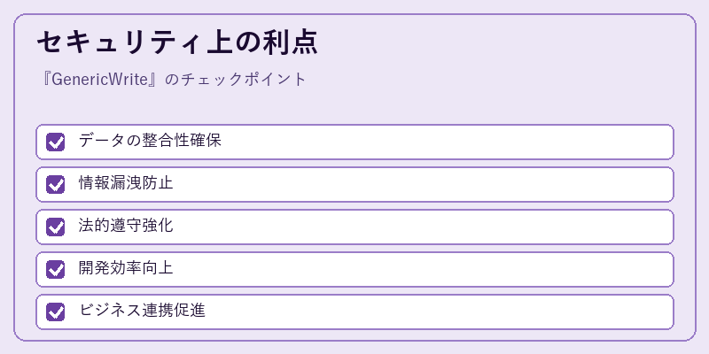 セキュリティ上の利点