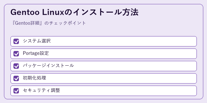 Gentoo Linuxのインストール方法