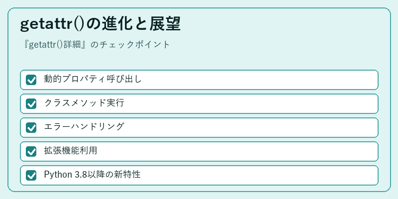 getattr()の進化と展望