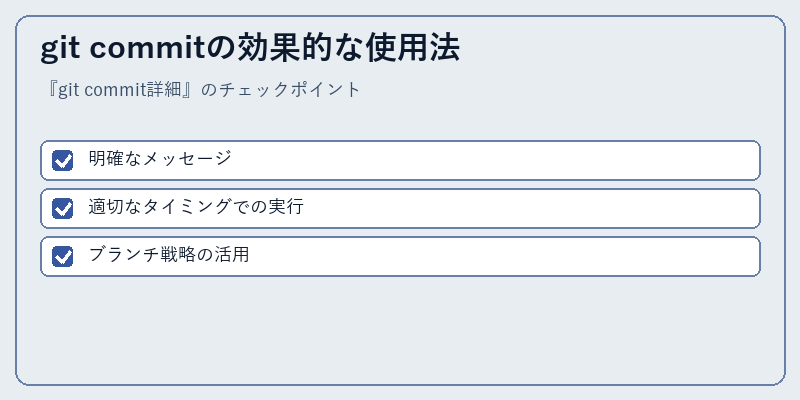 git commitの効果的な使用法