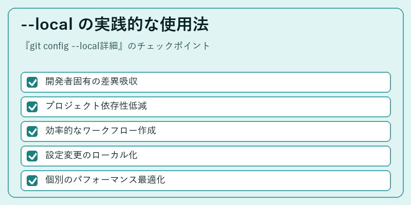 --local の実践的な使用法