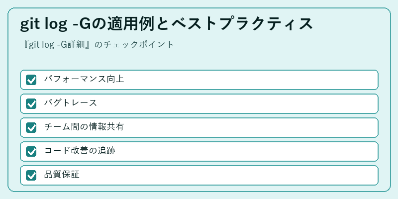 git log -Gの適用例とベストプラクティス