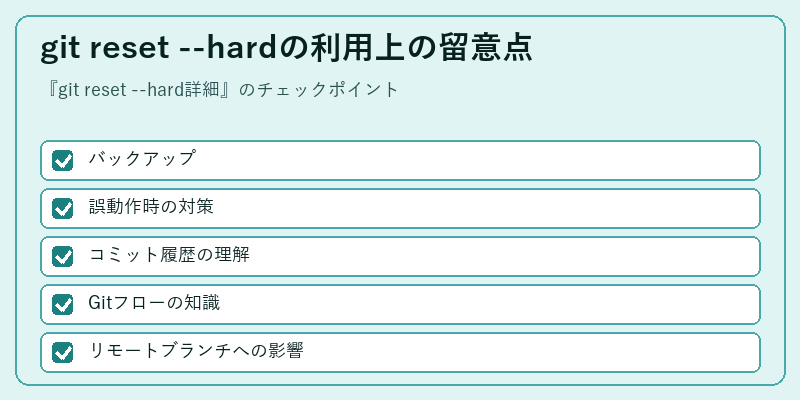 git reset --hardの利用上の留意点