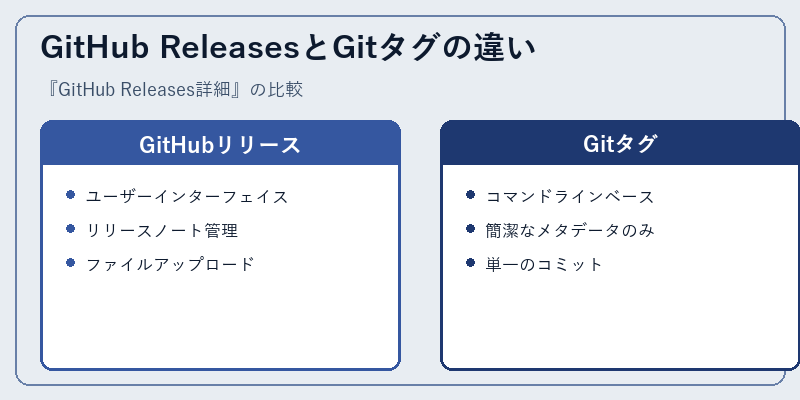 GitHub ReleasesとGitタグの違い