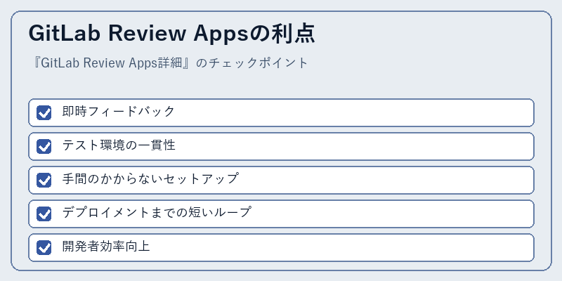 GitLab Review Appsの利点