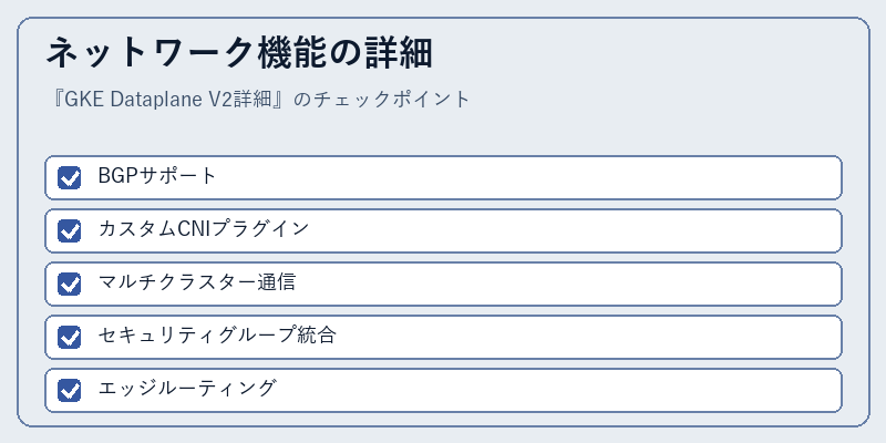 ネットワーク機能の詳細