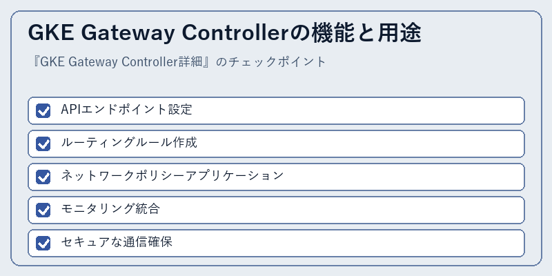 GKE Gateway Controllerの機能と用途