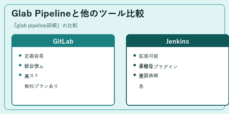 Glab Pipelineと他のツール比較
