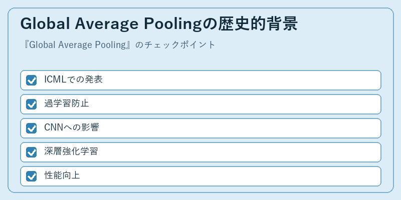 Global Average Poolingの歴史的背景