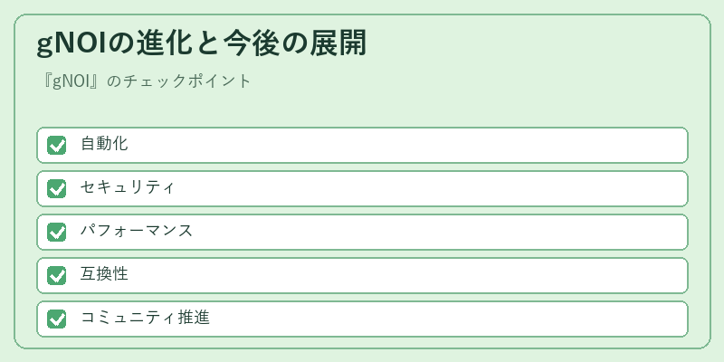gNOIの進化と今後の展開