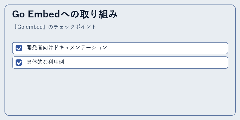 Go Embedへの取り組み