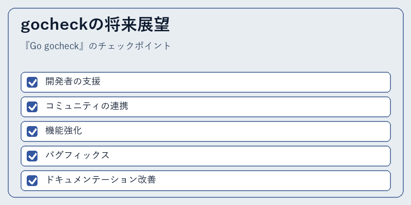 gocheckの将来展望