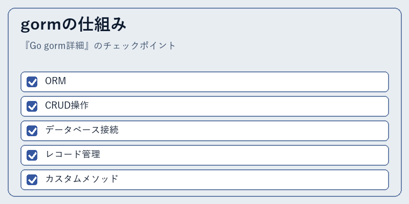 gormの仕組み