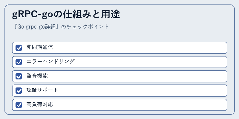 gRPC-goの仕組みと用途