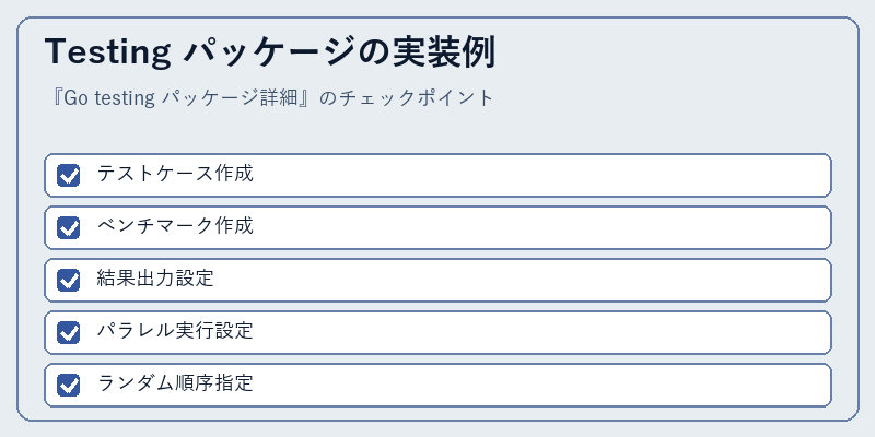 Testing パッケージの実装例
