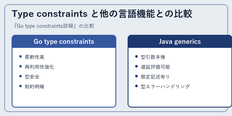 Type constraints と他の言語機能との比較