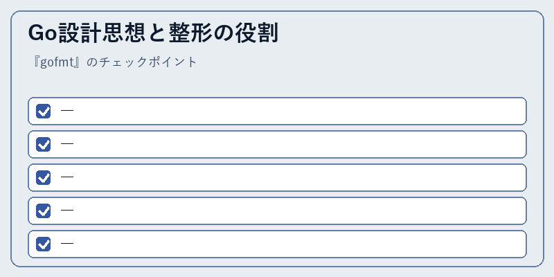 Go設計思想と整形の役割