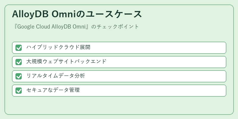 AlloyDB Omniのユースケース