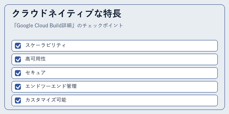 クラウドネイティブな特長