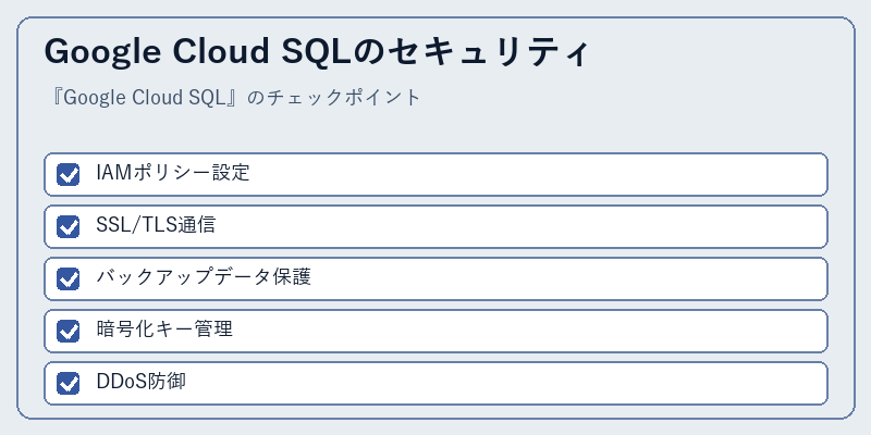 Google Cloud SQLのセキュリティ