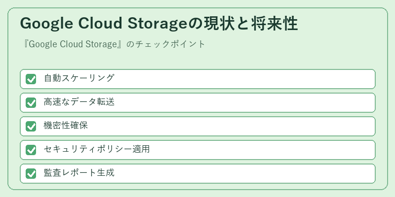 Google Cloud Storageの現状と将来性